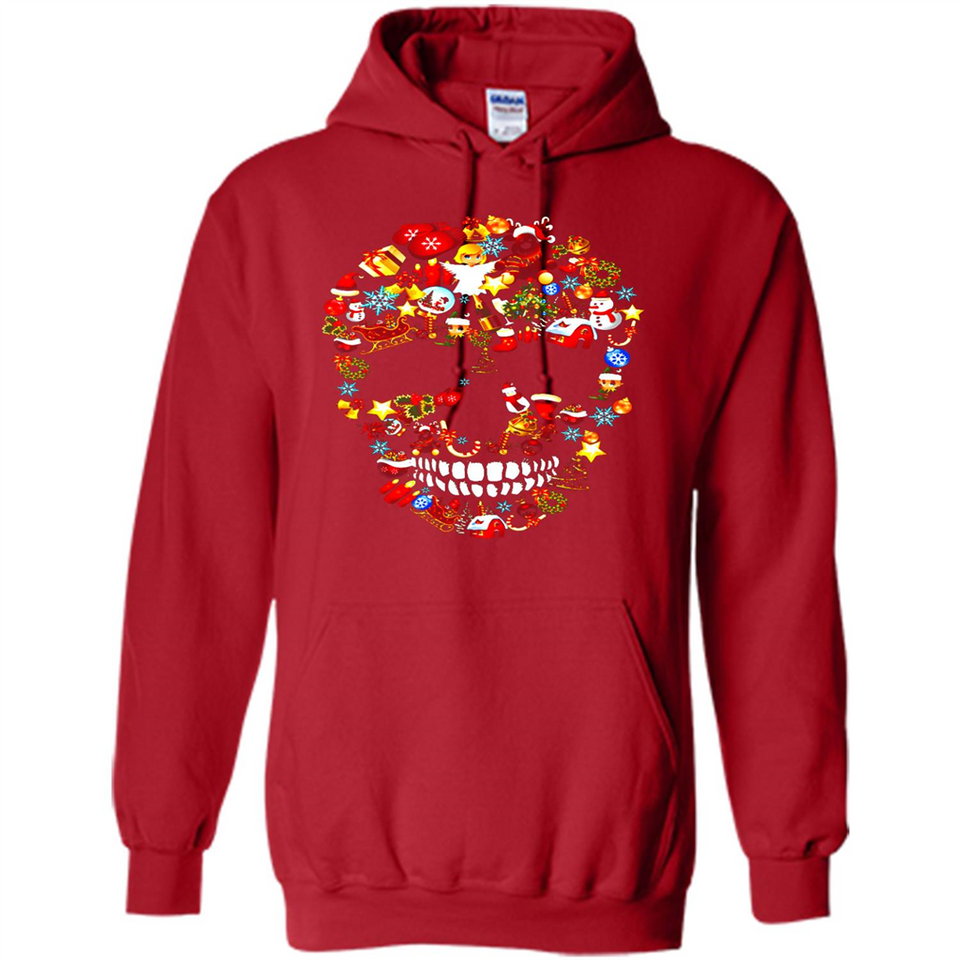 Skull Christmas Decorations Merry Xmas T-Shirt - Hoodie