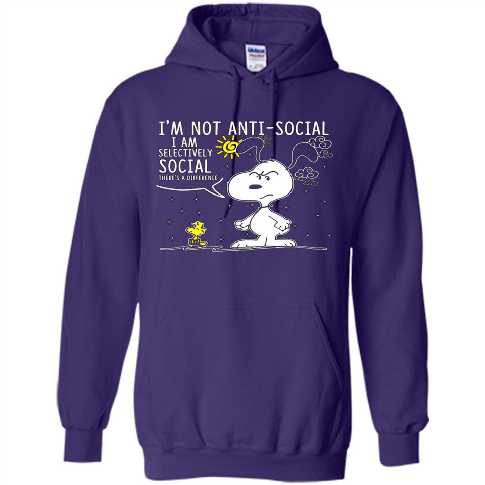 Snoopy I'm Not Anti-Social I Am Selectively Social