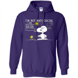 Snoopy I'm Not Anti-Social I Am Selectively Social