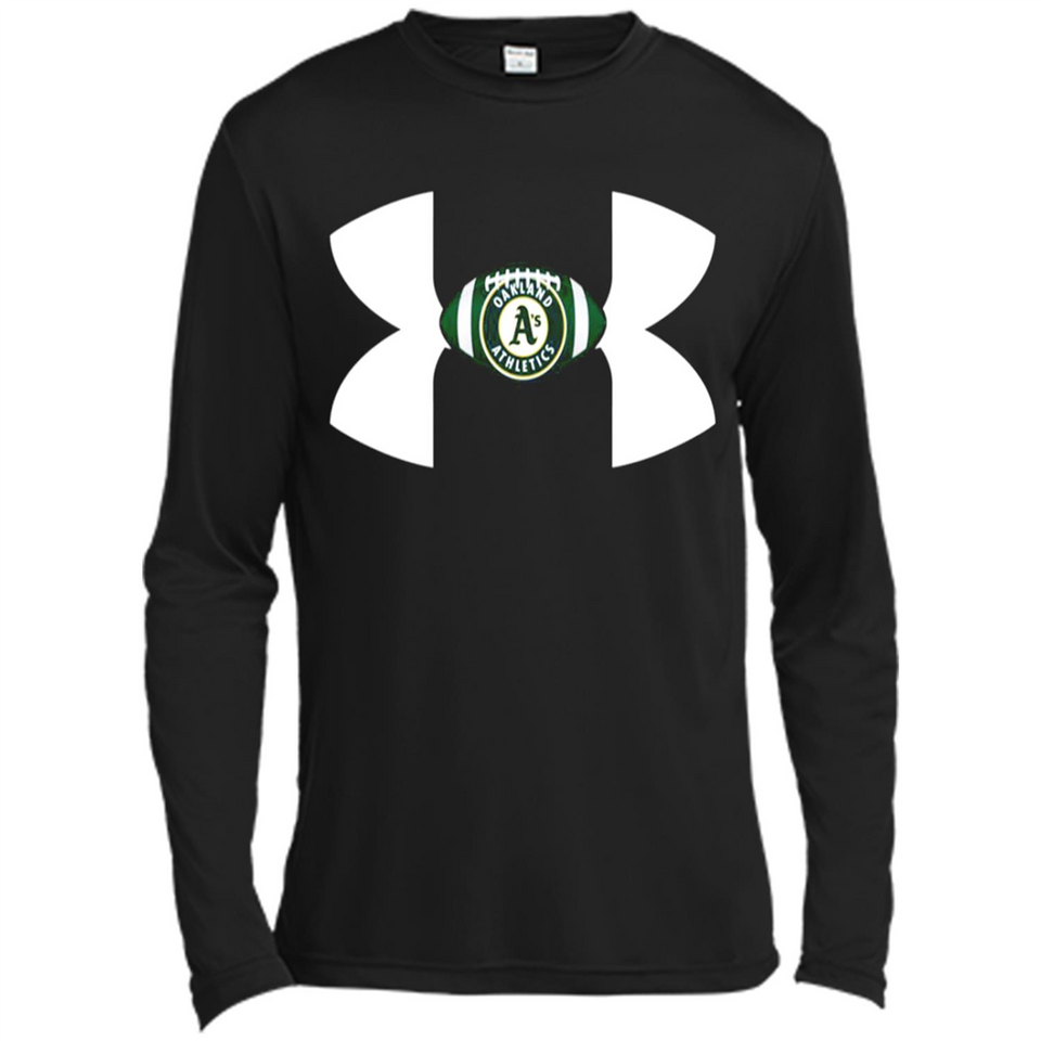 Oakland Athletics Under Armour Logo - Canvas Long Sleeve T-Shirt
