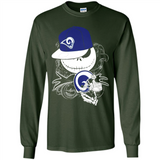 Jack Skellington The Nightmare Before Christmas-Rams Football - Long Sleeve T-Shirt