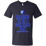 Reasons to be a Memphis Grizzlies Fan Complete List on Back - Men's V-Neck