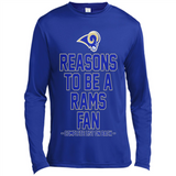 Reasons to be a Los Angeles Rams Fan Complete List on Back - Canvas Long Sleeve T-Shirt
