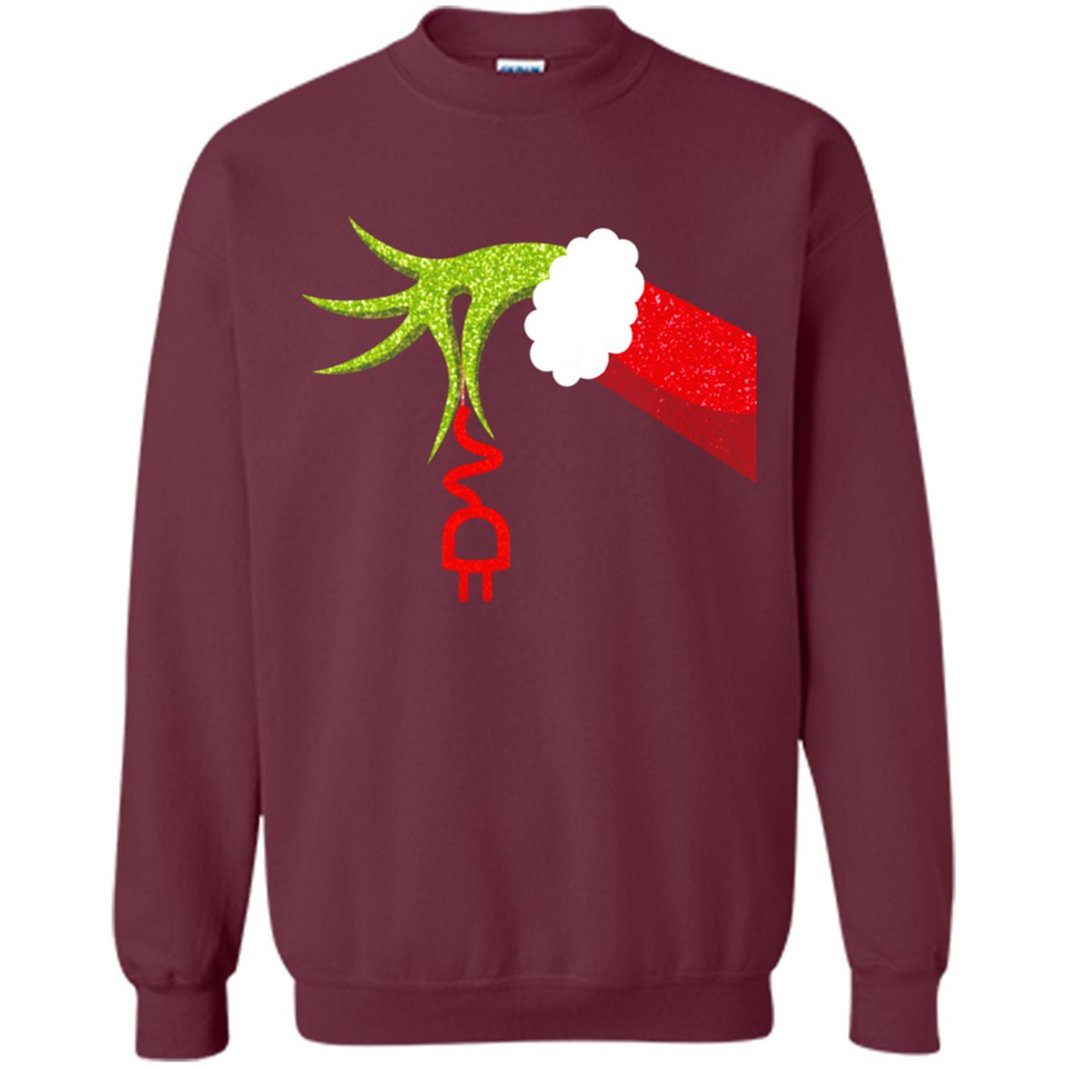 Funny Grinch Hand Holding Electrician Ornament Christmas PING PONG