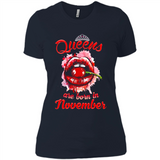 Queens Are Born In November T-Shirt Sexy Lips