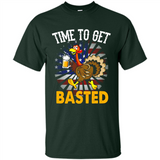 Time To Get Basted Funny Turkey Beer Thanksgiving - Shirt