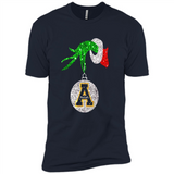 Funny Appalachian State Mountaineers Glitter Grinch Monogram Ornament Christmá - Premium Short Sleeve T-Shirt