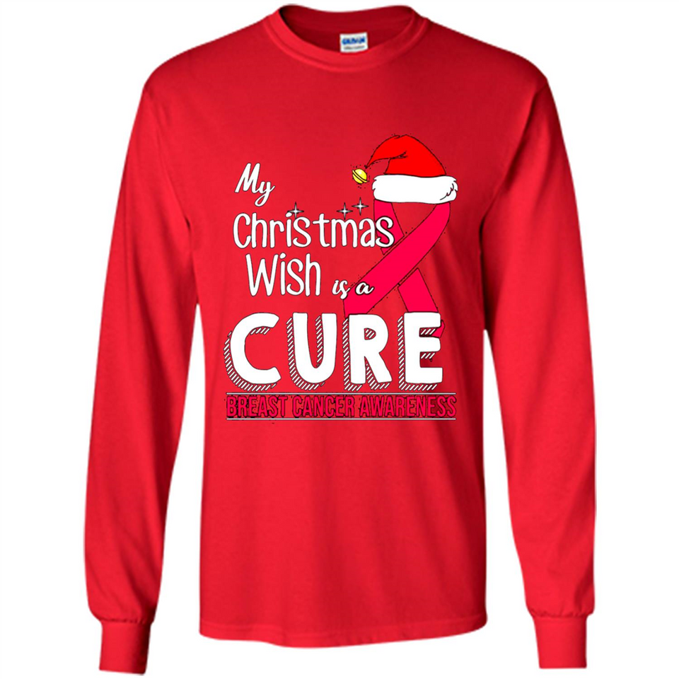 My Christmas Wish Is A Cure Breast Cancer Awareness sweater PINGPONG