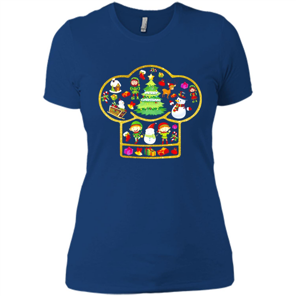 Chef Hat Christmas Ornament - Ladies' Boyfriend T-Shirt