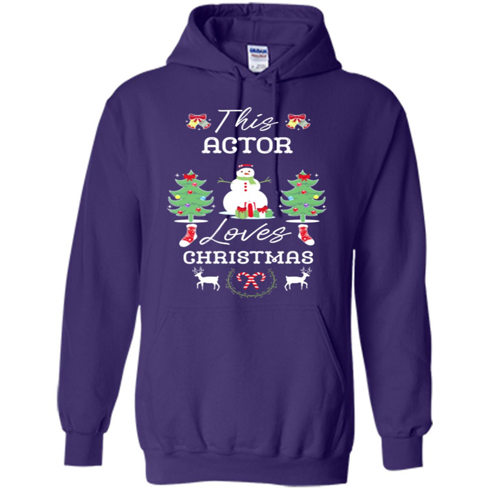 This Actor Loves Christmas Tree Shirt with Snowman