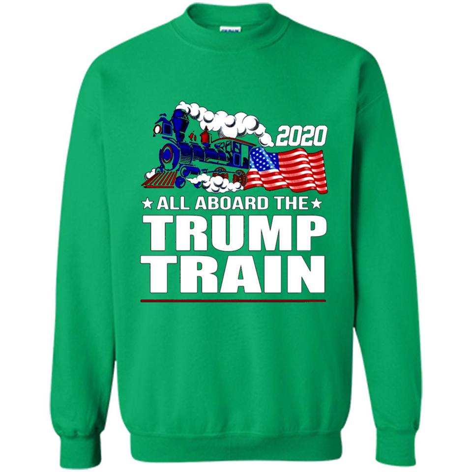 All Board The Trump Train 2020 Patriotic U.S Flag pingpong - Sweatshirt