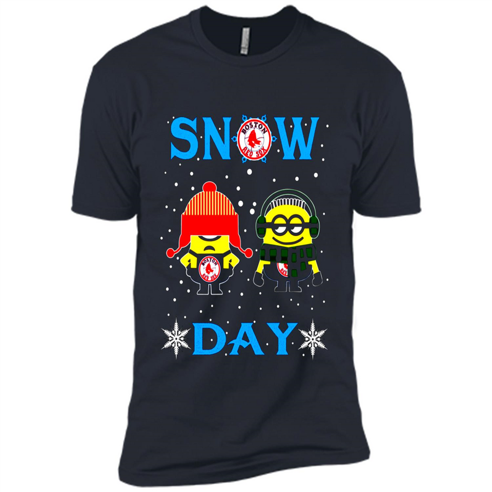 Snow Day Shirt For Boston Red Sox Vs Minion Fans pingpong