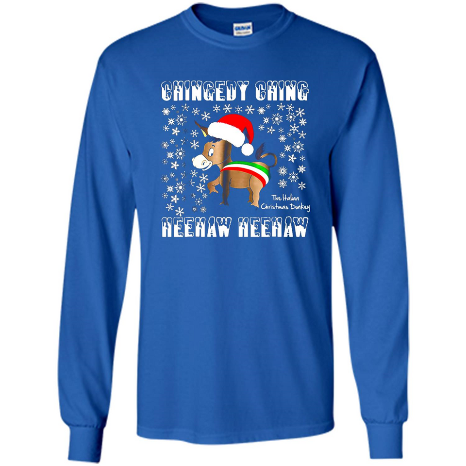 Amazing Dominick The Christmas Donkey-Italian Christmas Donkey - Long Sleeve T-Shirt