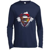 Chicago Blackhawks And Superman Fans - Canvas Long Sleeve T-Shirt
