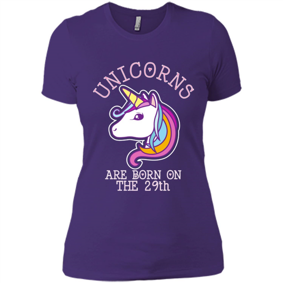 Unicorns Birthday T-shirt Born On The 29th Unicorn Magical