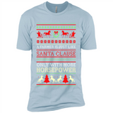 Funny Farmers Gift Ugly Santa Claus Horsepower - Premium Short Sleeve T-Shirt