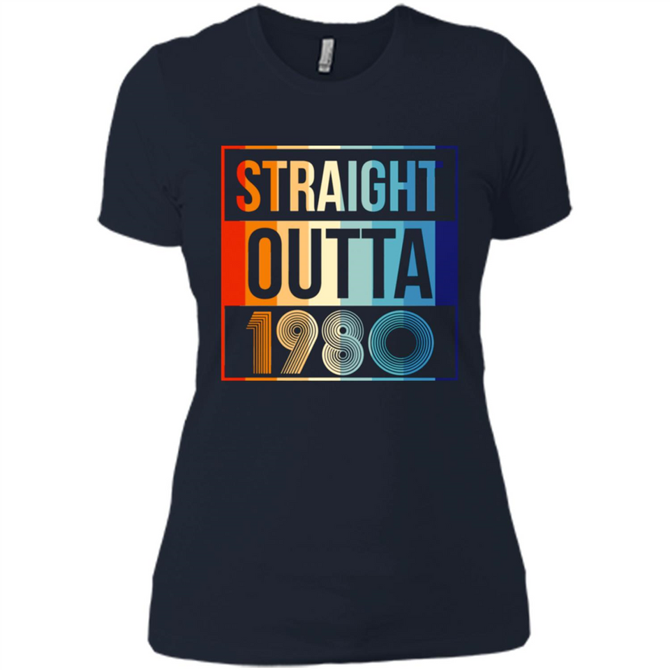 Retro Straight Outta 1980 38 Years Old - Ladies' Boyfriend T-Shirt