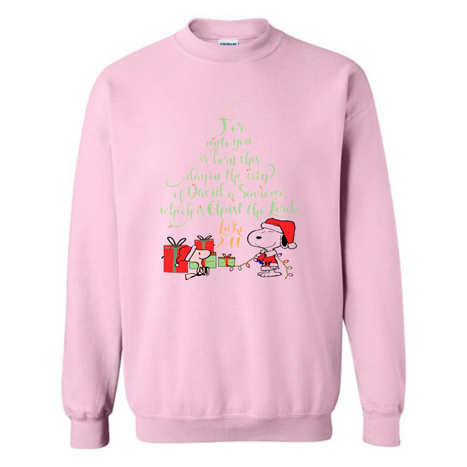 Snoopy Merry Christmas with Christmas tree T-Shirt - Sweatshirt