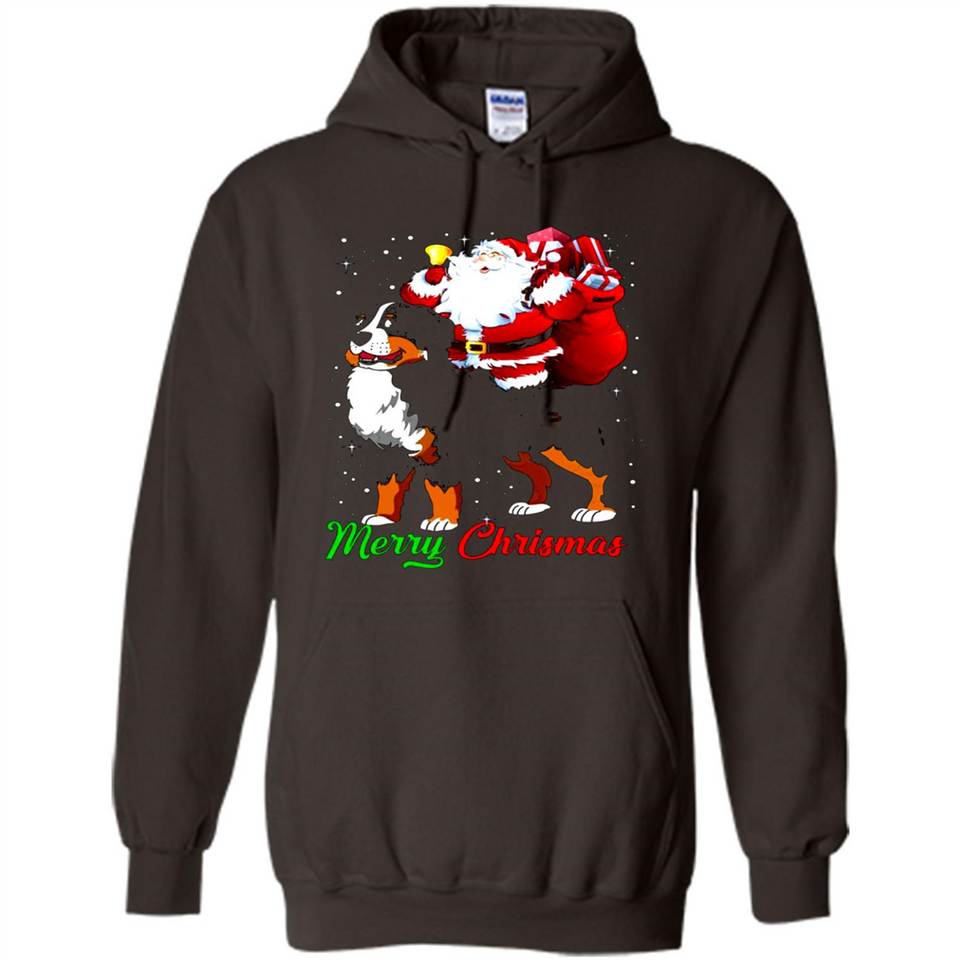 Merry Christmas Santa Claus With Big Dog sweater PINGPONG