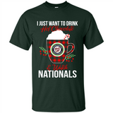 I Just Want To Drink Hot Chocolate & Watch Washington Nationals Ugly Christmas Sweater PINGPONG