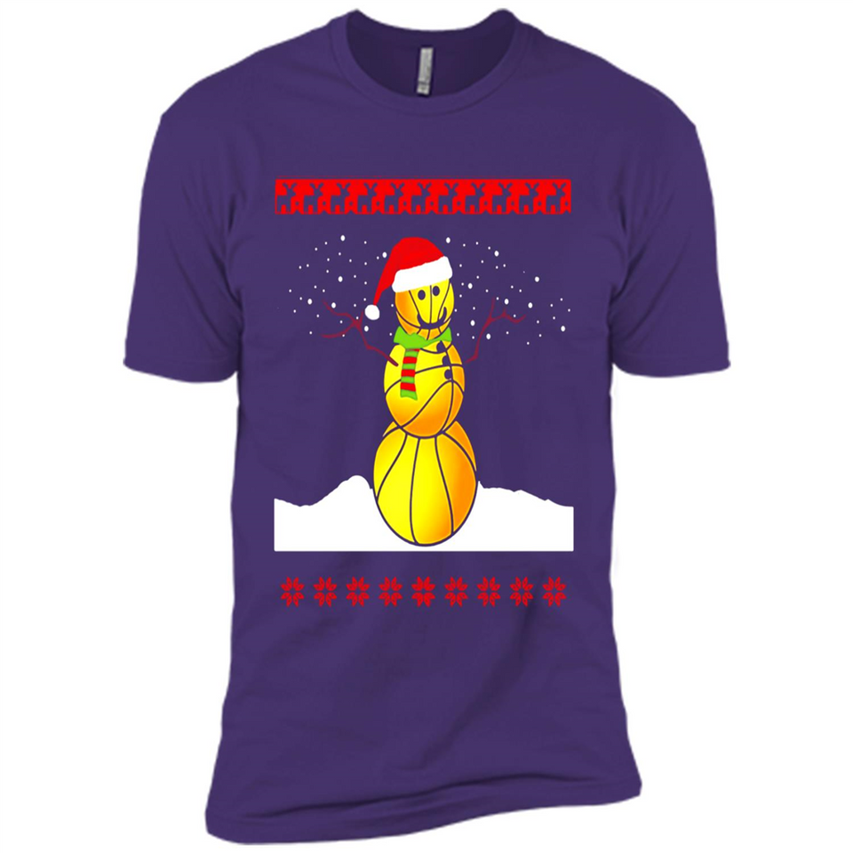 Basketball Santa Funny Christmas - Premium Short Sleeve T-Shirt