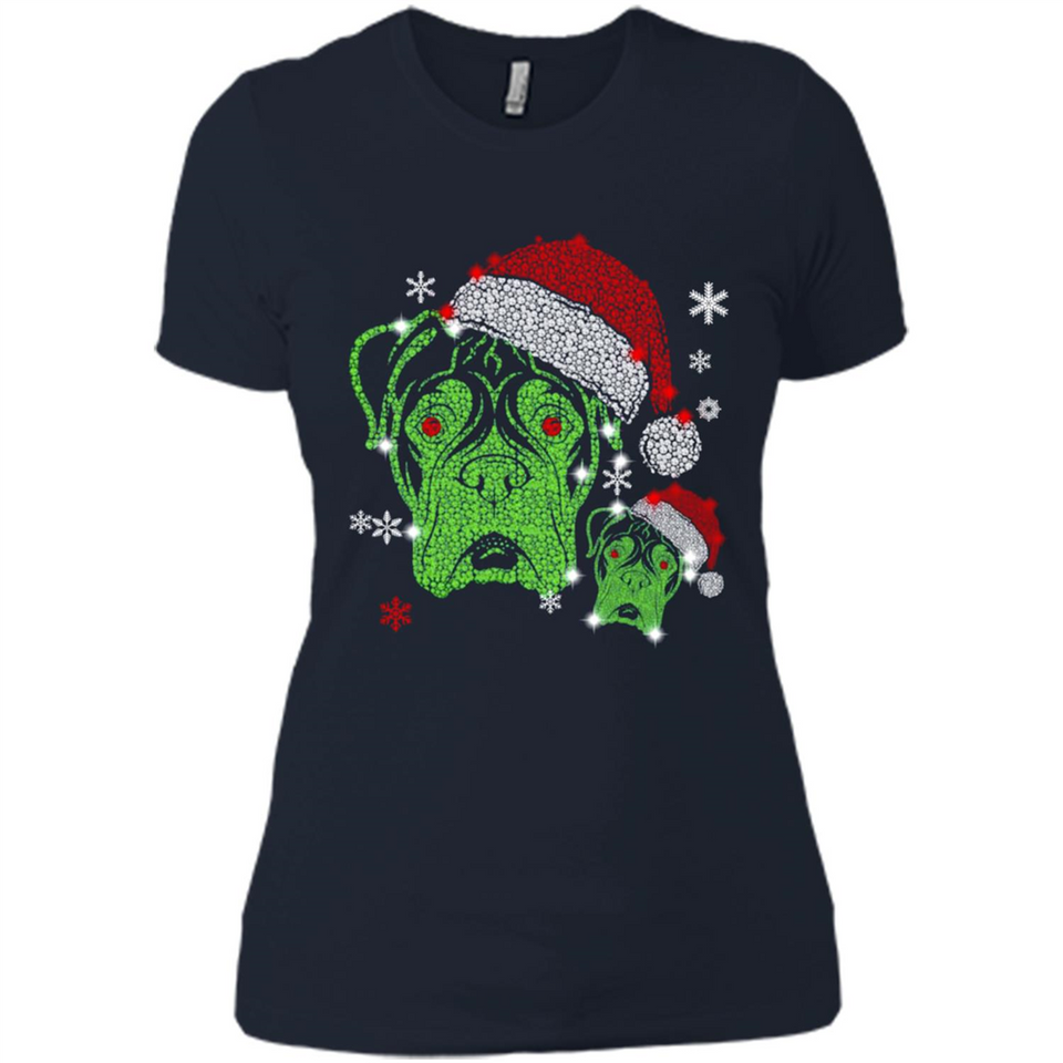 Boxer Dog diamond Christmas - Ladies' Boyfriend T-Shirt