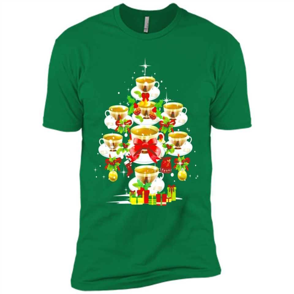 Tea Christmas Tree T-shirt Funny Tea Xmas Gift
