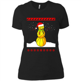 Basketball Santa Funny Christmas - Ladies' Boyfriend T-Shirt