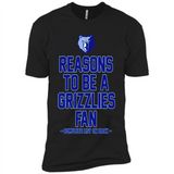 Reasons to be a Memphis Grizzlies Fan Complete List on Back - Premium Short Sleeve T-Shirt