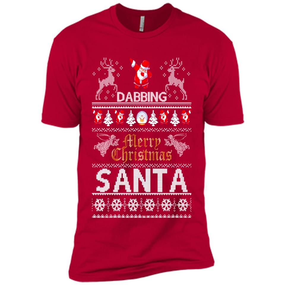 Dabbing Santa Ugly Christmas - Premium Short Sleeve T-Shirt