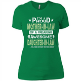 I'm A Proud Mother In Law Of A Freaking Awesome Daughter - Ladies' Boyfriend T-Shirt
