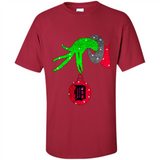 GRINCH HAND HOLDING DETROIT TIGERS GLITTER CHRISTMAS PINGPONG