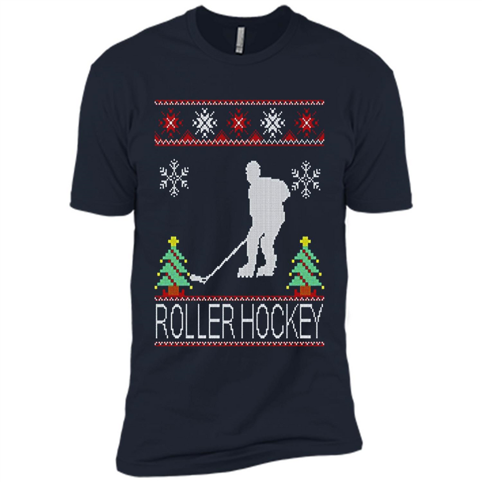 roller hockey Christmas ugly