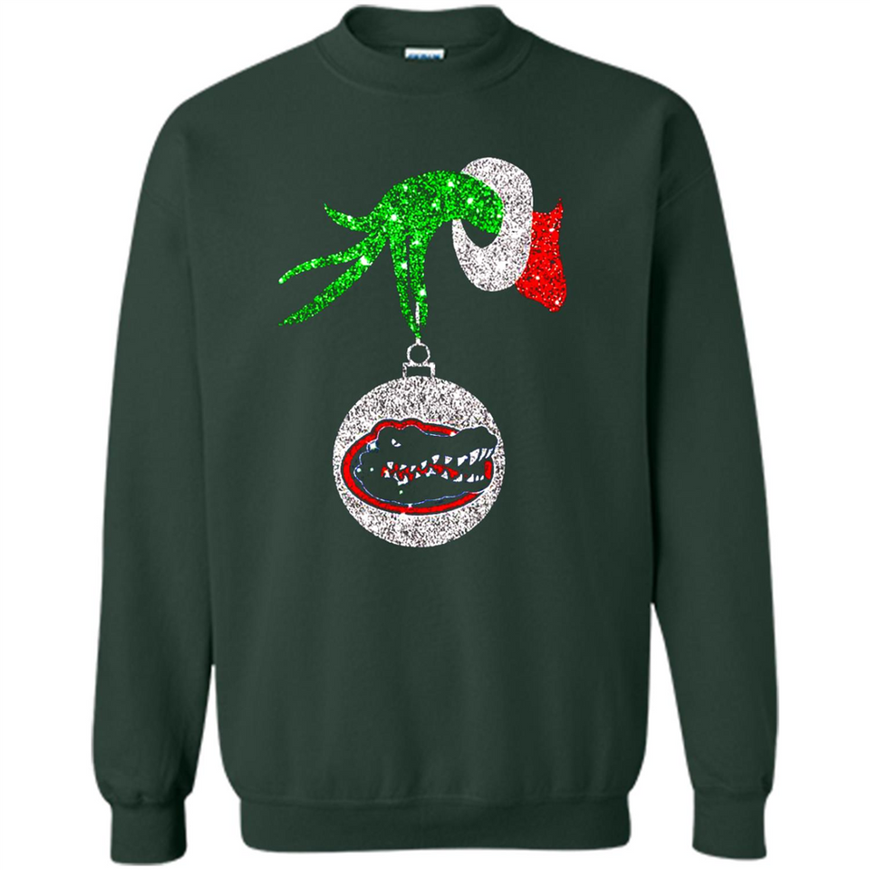 Funny Florida Gators Glitter Grinch Monogram Ornament Christmas Gift - Sweatshirt