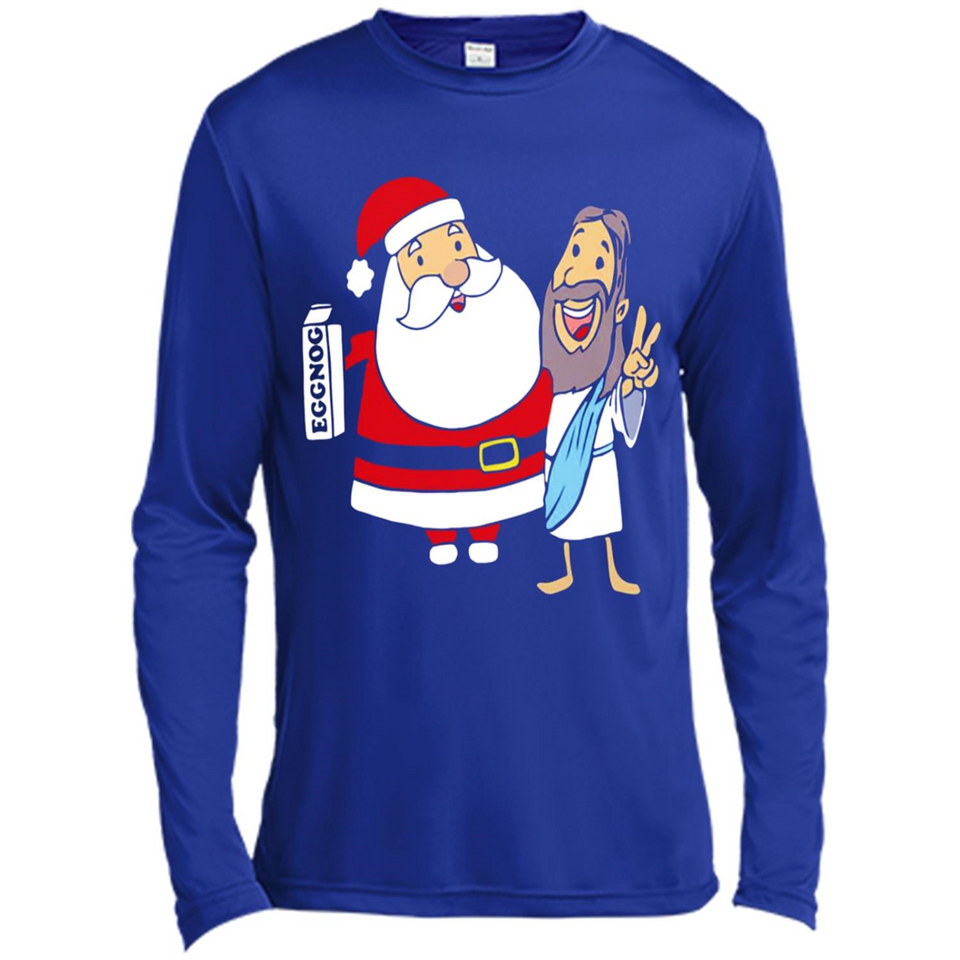Eggnog Santa And Jesus Christmas