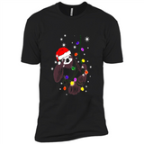 Cute Christmas Choloepus Sloth Santa Led Light Mug - Premium Short Sleeve T-Shirt