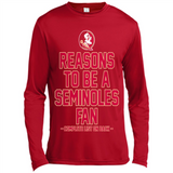 Reasons to be a Florida State Seminoles Fan Complete List on Back - Canvas Long Sleeve T-Shirt