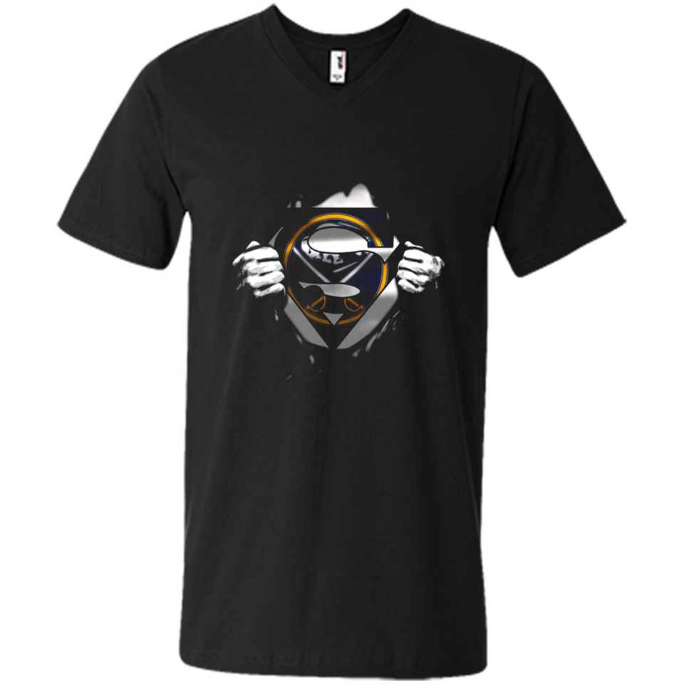 Buffalo Sabres And Superman Fans - Men's V-Neck