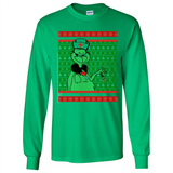 Grinch Nurse Ugly Christmas Sporty T-Shirt PINGPONG - Long Sleeve T-Shirt