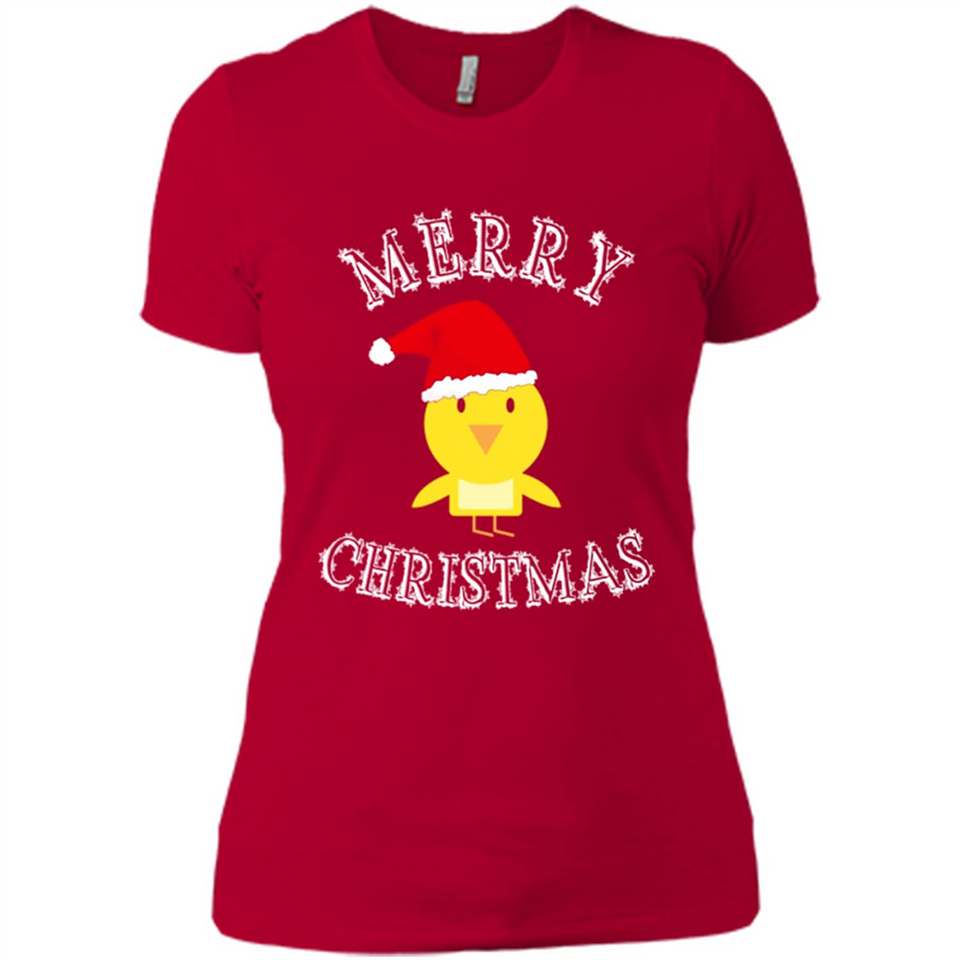 Bird Santa Merry Christmas T-Shirt - Birds Watchers Xmas - Ladies' Boyfriend T-Shirt