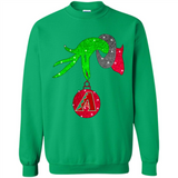 GRINCH HAND HOLDING ARIZONA DIAMONDBACKS GLITTER CHRISTMAS PINGPONG