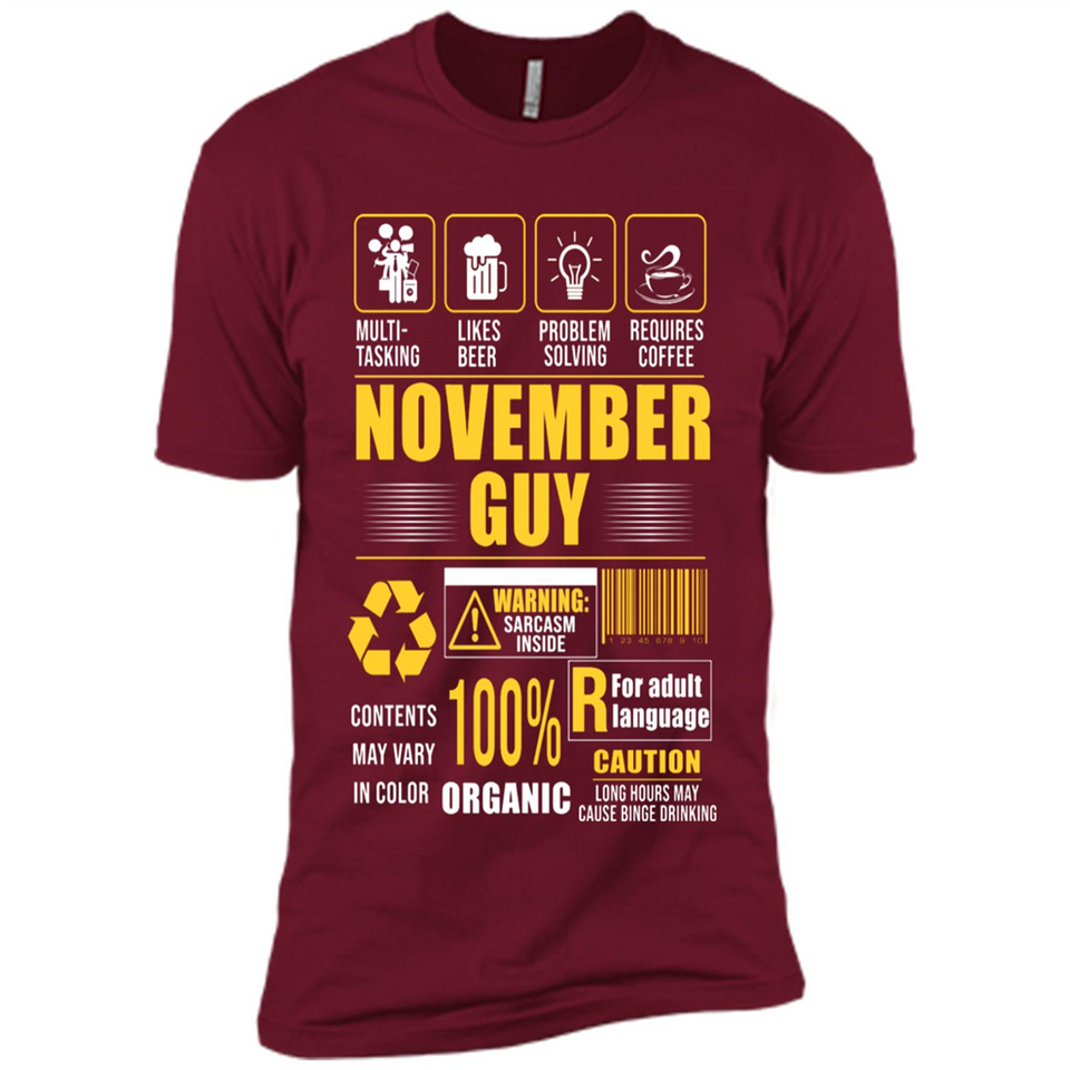 November Guy Multitasking - Premium Short Sleeve T-Shirt
