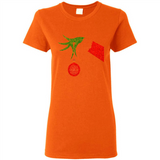 Funny Grinch Hand holding Firefighter ornament Christmas Sporty T-Shirt - Ladies Short-Sleeve