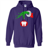 Christmas Nurse Grinch hand holding clinic dental ornament - Hoodie