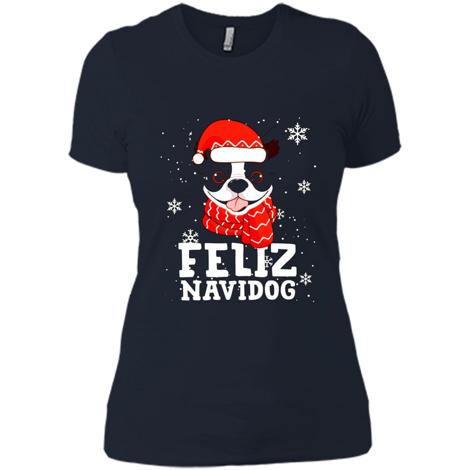Feliz Navidog Boston Terrier Dog Ugly Xmas Sweater PING PONG
