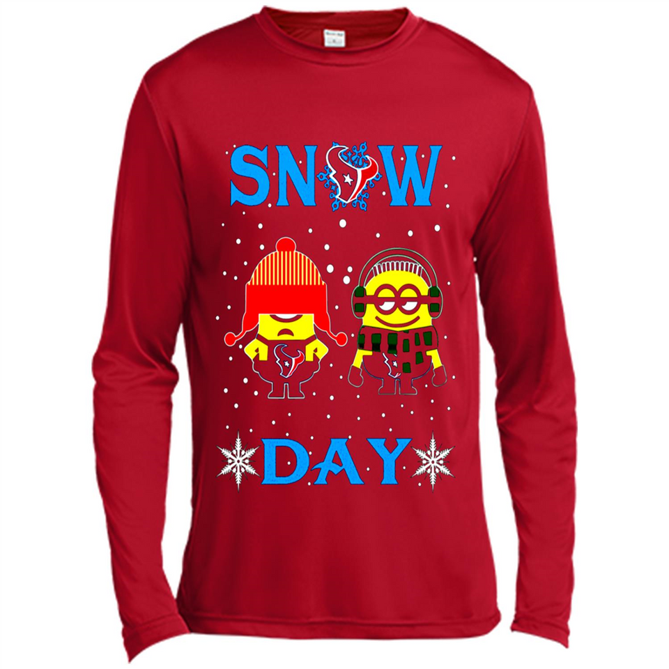 Snow Day Shirt For Houston Texans Vs Minion Fans pingpong