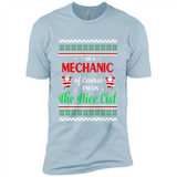Funny Ugly Christmas T-Shirt Gift for Mechanic - Premium Short Sleeve T-Shirt