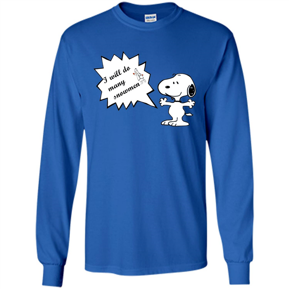 Snoopy I Will Do Many Snowman Christmas