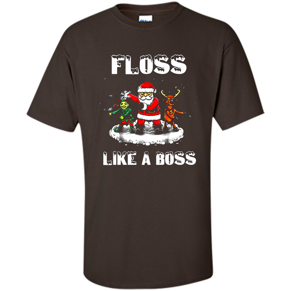 Floss Like A Boss Santa Flossing Dance Funny - Shirt