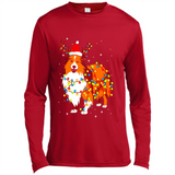 Christmas Lights Shetland Sheepdog Wearing Santa Hat Funny Xmas Mug - Canvas Long Sleeve T-Shirt